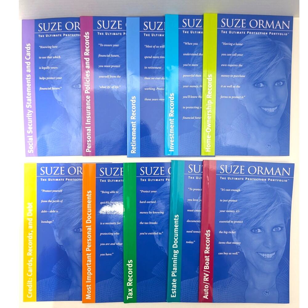 Vtg Lot of 10 Suze Orman's Ultimate Protection Portfolio Books